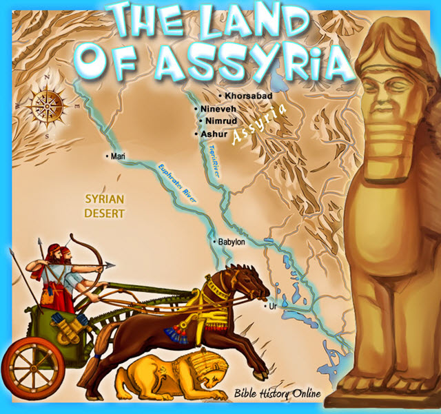 Map of the Land of Assyria (Kids Bible Maps)